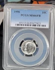 1956   MS66FB Roosevelt Dime PCGS   Blast White !