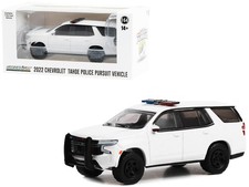 2022 Chevrolet Tahoe Police Pursuit Vehicle PPV White w Light Bar Hot Pursuit Ho
