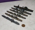 LOT OF 6 BUILT JAPANESE WORLD WAR 2 MILITARY SHIPS BATTLESHIP, DESTROYER ETC