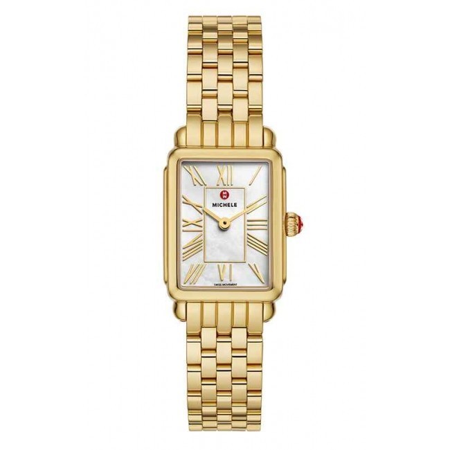MICHELE DECO PARK 18K Gold Plated Watch MWW06E000146
