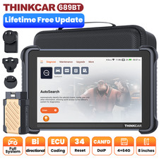 ThinkScan 689BT 8" Bi-directional Tool OBD2 Scanner All System 34 Services USA