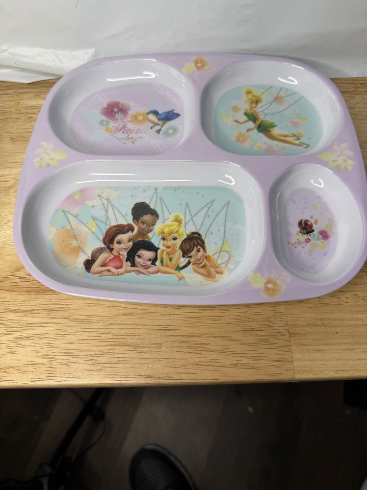 "Campanilla de los parques temáticos de Disney Store con plato cuadrado de hadas de plástico 9 1/2"" x 8 1/2"""  Foto 4 de 4