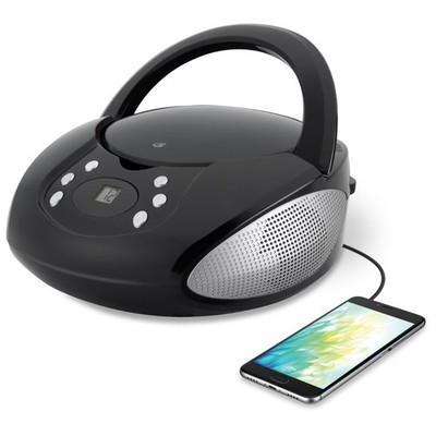 Portable CD Player Boombox with FM Radio and Cassette Tape Recorder
