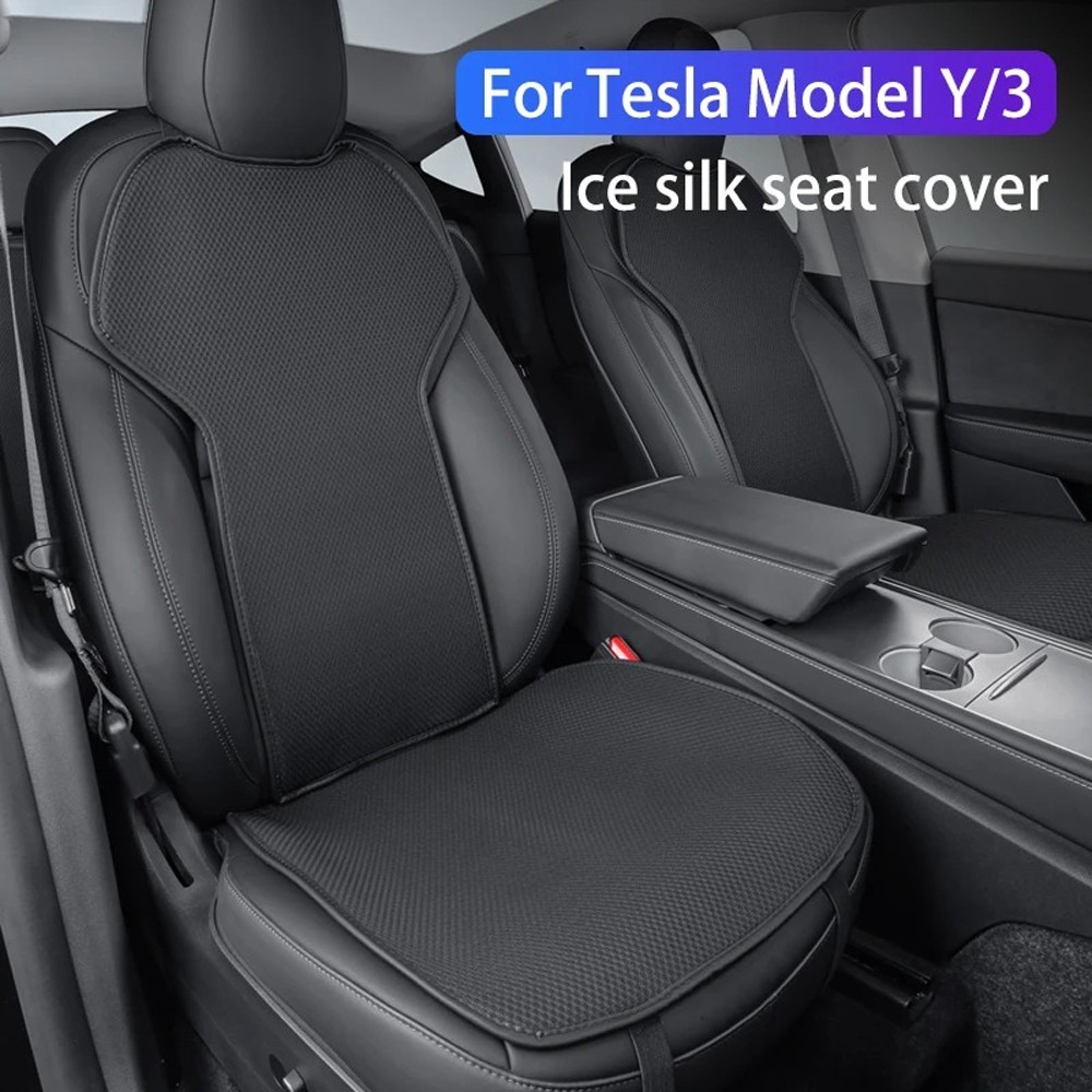 Seat Cover For Tesla Model Y 3 2019-2026 Juniper Ice Silk Cushion Breathable Pad