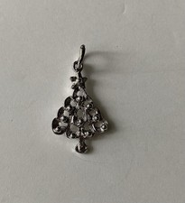Vintage 925 Sterling Silver Charm Charms Pendant Christmas Tree Holiday