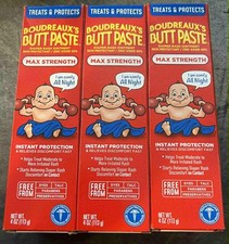 3 PACK - Boudreaux's Butt Paste 4 oz / 113g - Max Strength - EXP 06/2026