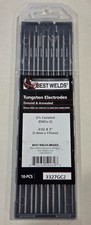 3327GC2 BEST WELDS EWCE2 Tungsten Electrodes 2 Ceriated 3/32 in x 7" Pack of 10