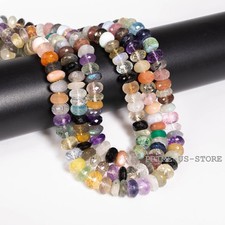Natural Multi stone beads , Roundelle Faceted beads, size 6-7mm/16" Inch Long