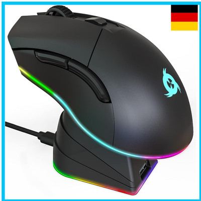 KLIM Blaze Pro RGB kabellose Gaming Maus 6000 DPI Ladestation