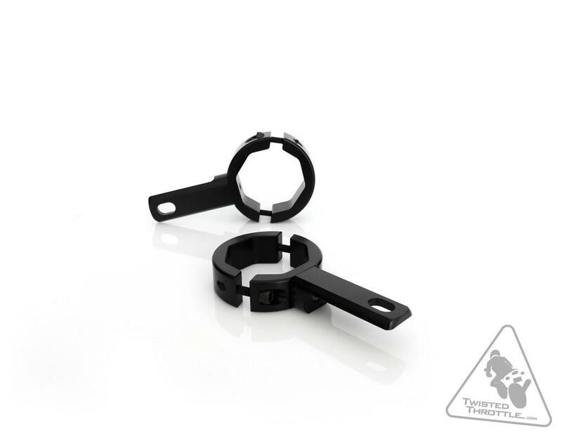 Support de fourche DENALI Ø39-49mm noir pour phare additionnel moto - 3