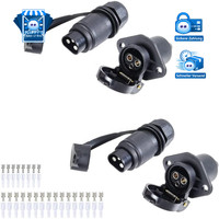 Traktor Stecker Steckdose 3 Polig Wasserdicht 12V FüR Lkw Pkw AnhäNger 2 StüCk