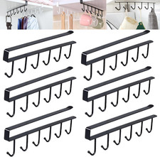 6PCS Mug Hooks Under Cabinet,Mug Holder Under Shelf,Coffee Cups Holder Hanger wi