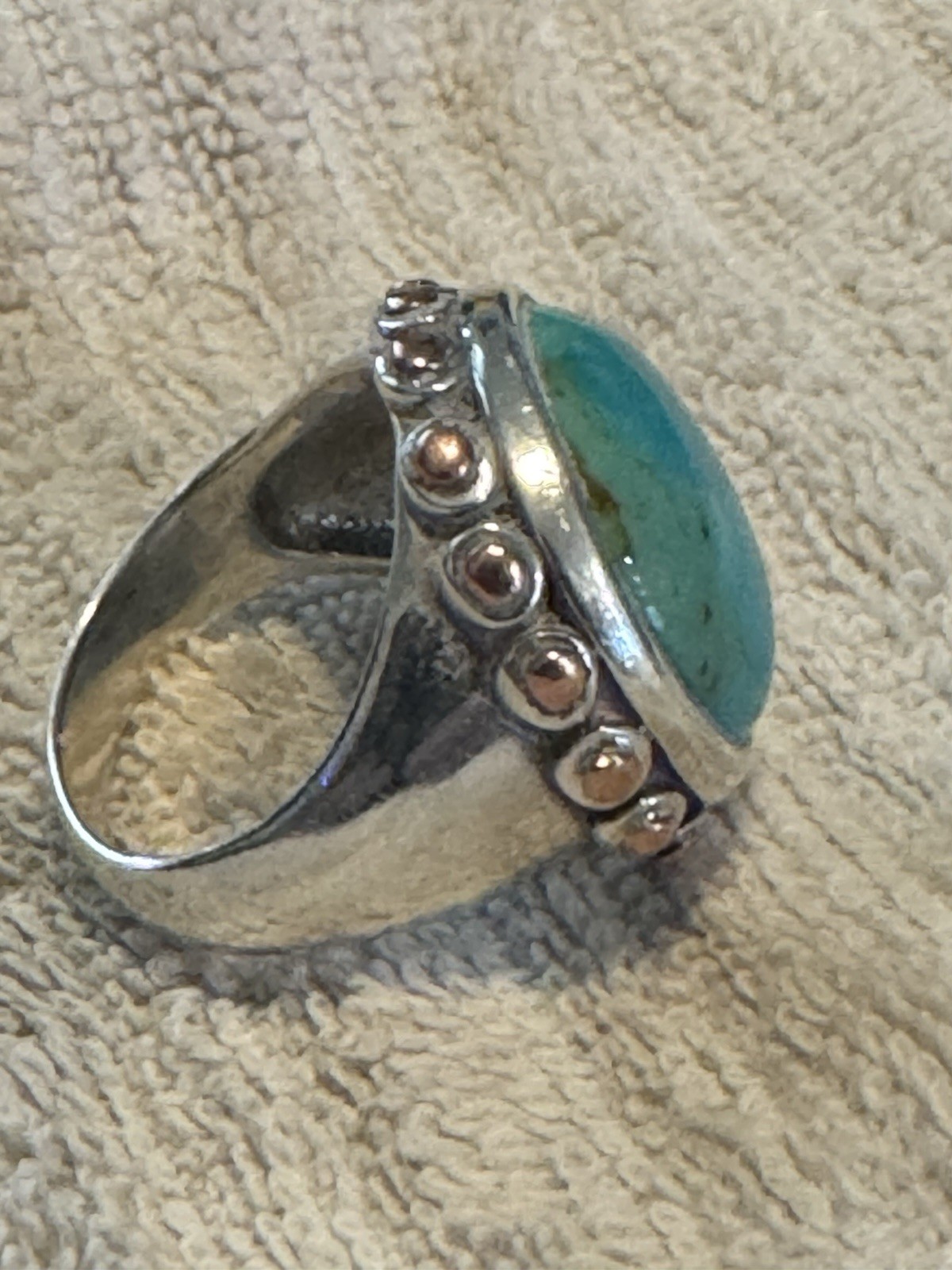 Running Bear Gallery RB 925 Sterling Silver & Turquoise Ring Size 10 ...