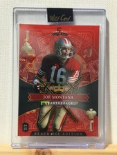 2026 Wild Card Stacked Deck Black Tie Color Match Joe Montana 49ers 3/3