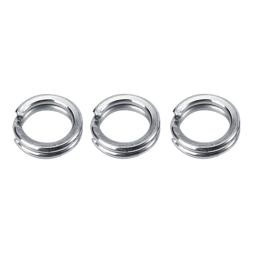 50pcs Stainless Steel Fishing Tackle Double Circle Split Ring For Lures Trending