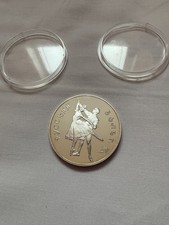Russian 1993 Ballet Dancers Silver Coin - 3 Roubles - in Plastic Casing 