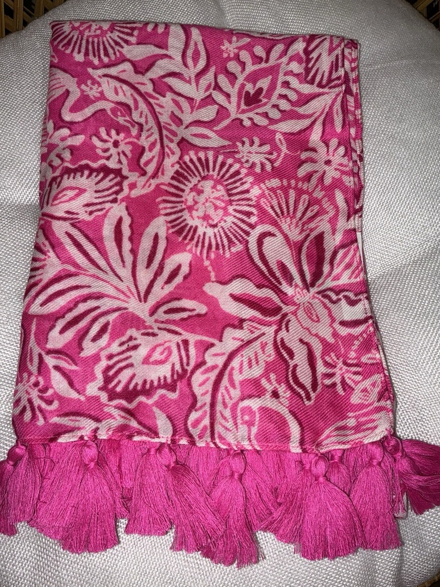 Lilly Pulitzer NWT Resort Scarf Passion Fruit Pink Absolutely