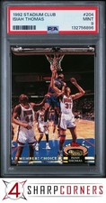 1992 STADIUM CLUB #204 ISIAH THOMAS PISTONS HOF PSA 9