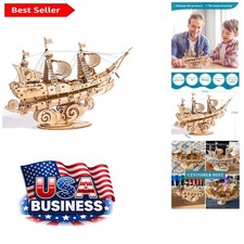 Meticulously Crafted 3D Wooden Sailboat Model - Easy to Assemble for All