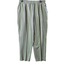 Green Polyester Dress Pants with Pockets Size Medium