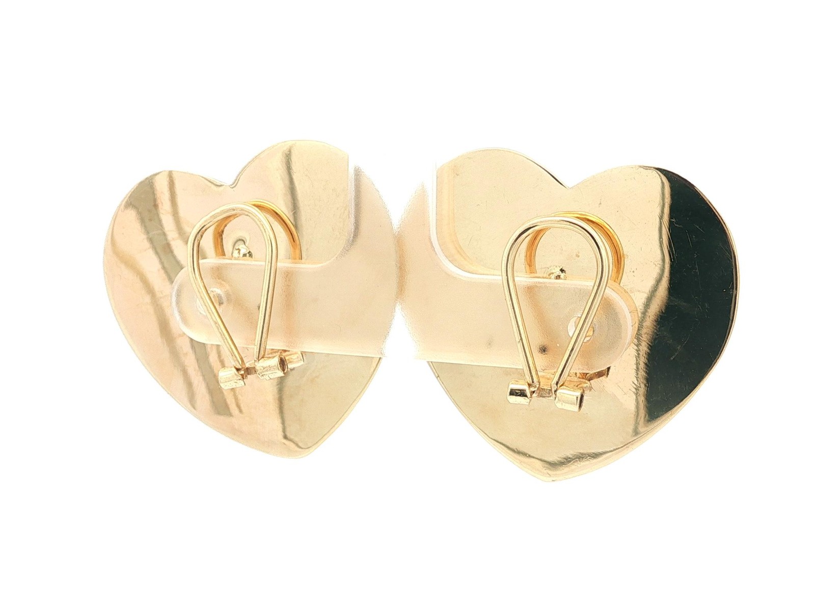 Solid Yellow Gold Large Puffed Large Heart Textur… - image 4