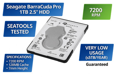 Seagate Barracuda PRO 1TB 2,5'' HDD ST1000LM049 7200 U/min Sehr geringe...