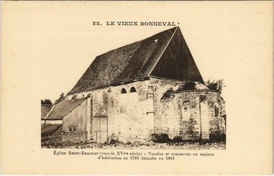 AK Le Vieux BONNEVAL - Kirche St-Sauveur (um das 15. Jahrhundert) Verkauft (33820)