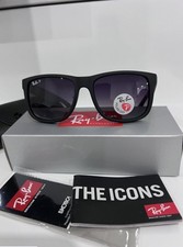 Ray-Ban Justin Polarized 55-17 RB4165 Men's Sunglasses - Black/Gray