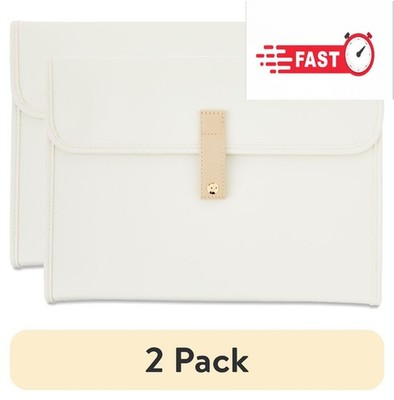 (2 Pack) Pen+Gear 13-Pocket Expandable Folder, Cream, 13.58''x9.44'' 