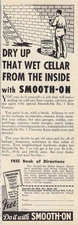 1944 Smooth-On Cements No. 7 Iron Cement 3x9 Vintage Print Ad