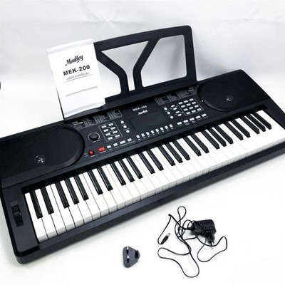 Moukey Piano mit 61 Tasten, Digitalpiano mit Notenständern und Klaviernotenaufkl