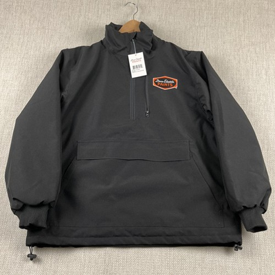 #ad #ad NWT Dunn Edwards Paint Work Jacket Mens Medium Quilted Liner Black Anorak New $35.99