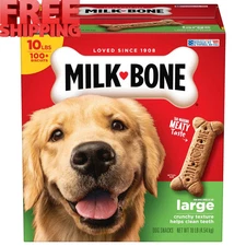 Milk-Bone Original Dog Biscuits, Large Crunchy Dog Treats, 10 lbs.