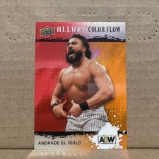 2022 ANDRADE EL IDOLO UPPER DECK UD ALLURE AEW #22 RED ORANGE COLOR FLOW SP CARD