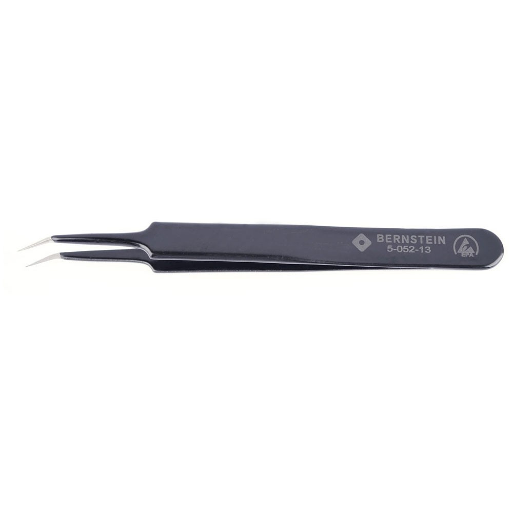 Bernstein ESD SMD Tweezers Bent Sharp 110mm