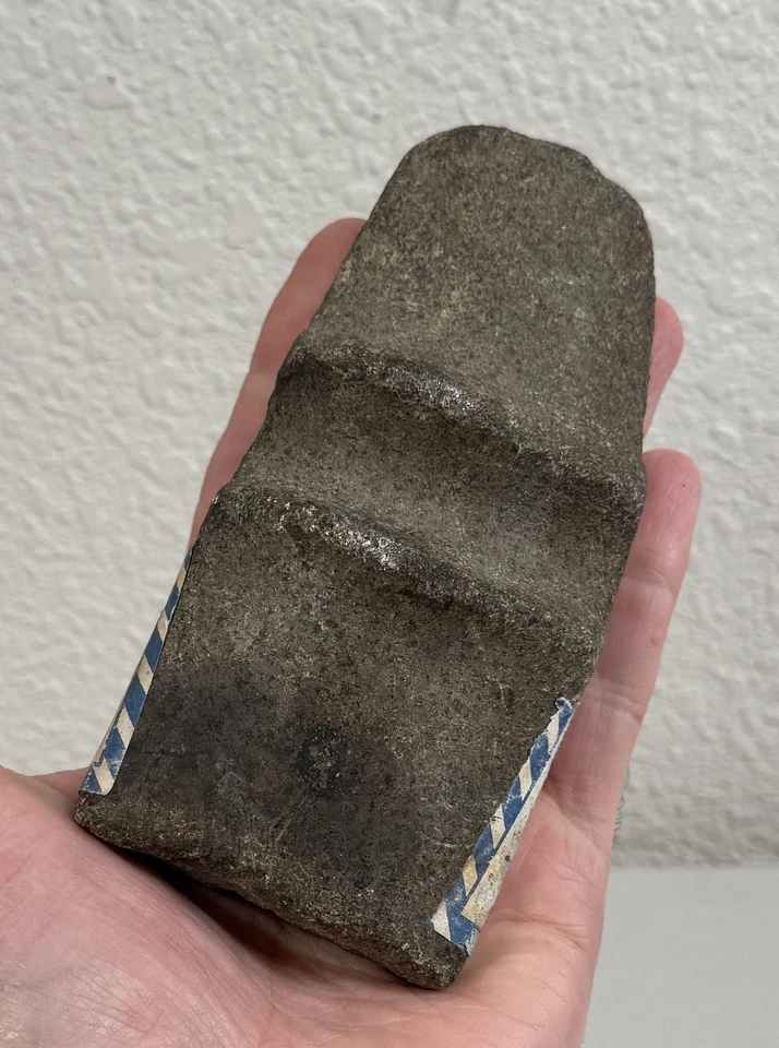 Artefacto indio nativo americano piedra acanalada club de guerra hacha herramienta Tomahawk Foto 2 de 4