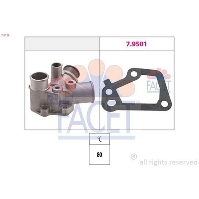 Thermostat Kühlmittel Facet 7.8125 Made In Italy - Oe Equivalent für Alfa Romeo