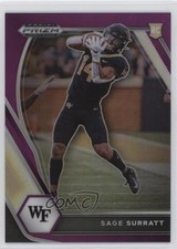 2021 Panini Prizm Draft Picks Purple Prizm 18/75 Sage Surratt #134 1m22