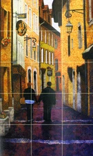 Art Decor European City Colorful Tiles Mural Ceramic Backsplash Bath Tile #1447