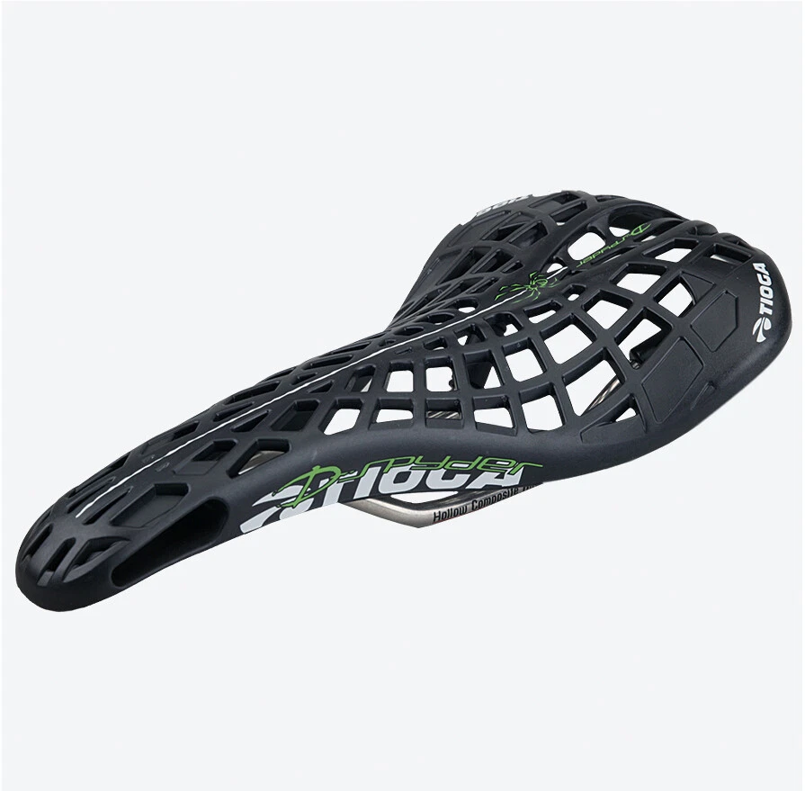 Tioga D Spyder Racing Tough Saddle Black Chromoly Rail Bike Seat