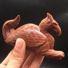 Nature Red Goldstone Crystal Quartz Carved Griffin Healing Reiki Decoration 1Pc