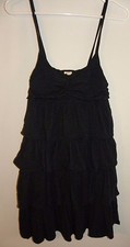 J Crew Ruffled Dress -Navy - Size S