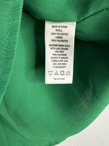 Cece Green kurzärmelige Polyester-Rüschenärmel & Kragenbluse Größe XS - Bild 6 von 7