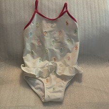 Polo Ralph Lauren Girl  s 5 Years Embroidered- Logo Swimsuit Halter Neck