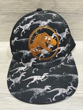 Jurassic World Classic Logo Black Adjustable Snapback Jurassic Park Hat