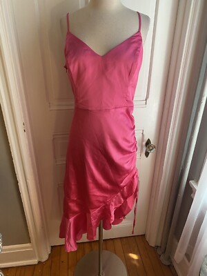 showpo asymmetrical dress NWT REVOLVE Australia SHOWPO Eugenia midi one shoulder ruffles dress US 8