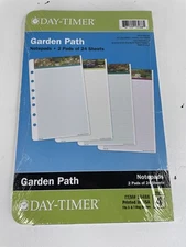 Day-Timer Lined Notepads 2 Pads Garden Path Fits 3 & 7 Ring Binder 5.5x8.5” 🌸