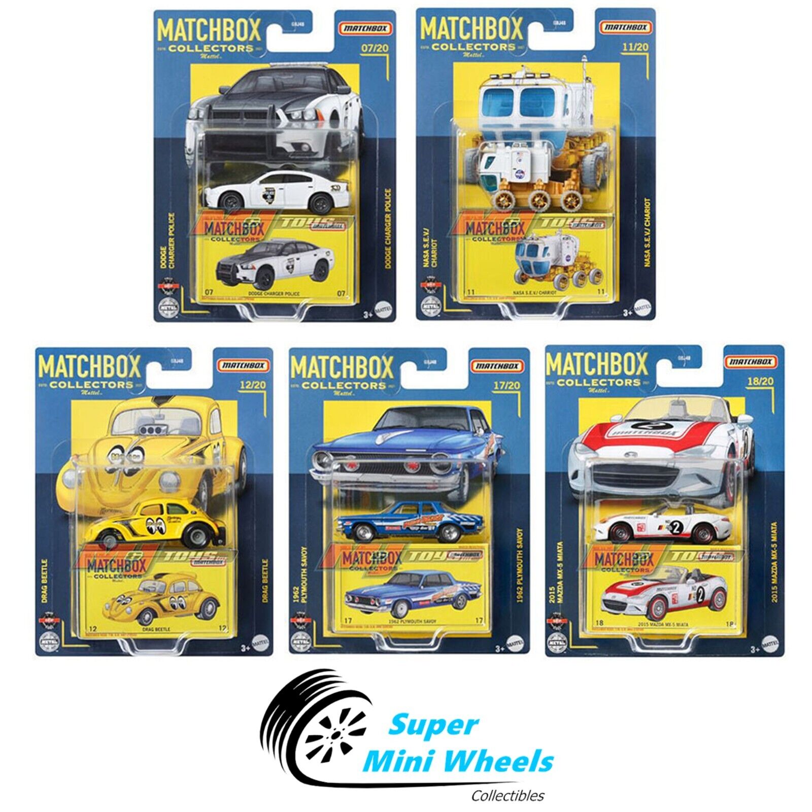 Matchbox 1:64 - 2022 Collectors Super Fast N Case Set 5 Cars