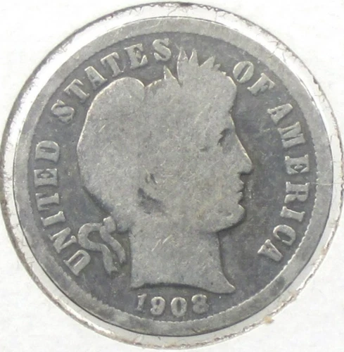 1908-D Liberty Head (Barber) Silver Dime