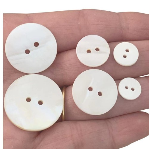 Pear Buttons Mother of Pearl Shell 2 hole Sewing Knitting Buttons, Ivory, Many sizes ...